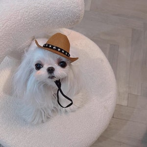 Cowboy Pet Western Stylish Dog Cat Costume Star-Studded Texas Hat Pet Halloween Gift Thanksgiving Christmas Cattery Wedding Barbie Pink image 9