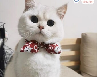 Japanese style bow tie collar for cats dogs pets cute accessories neckwear