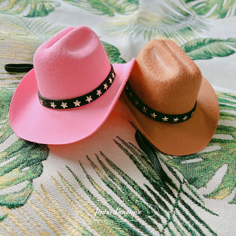 Cowboy Pet Western Stylish Dog Cat Costume Star-Studded Texas Hat Pet Halloween Gift Thanksgiving Christmas Cattery Wedding Barbie Pink image 3