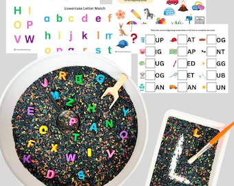 Alphabet Sensory Bin, Busy Bin, Learning Activities, Homeschool Material, Preschool Activities, Writing Tray