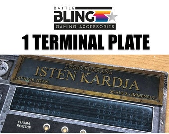 Terminal Plate - 1 Personalised Name Plates compatible with your titan terminals!