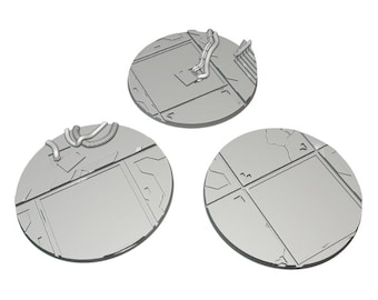 60mm Round Outpost Scenic Bases (pack of 3) Compatible with Knight Titans