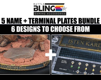 5 Name + Terminal Plate Bundle - Personalised for your models!