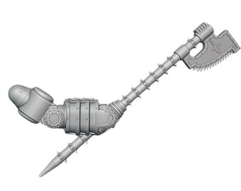 Malice Axe arm weapon compatible with Adeptus Titanicus Reaver Titans