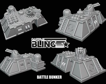 Battle Bunker scenic objective compatible with Adeptus Titanicus games