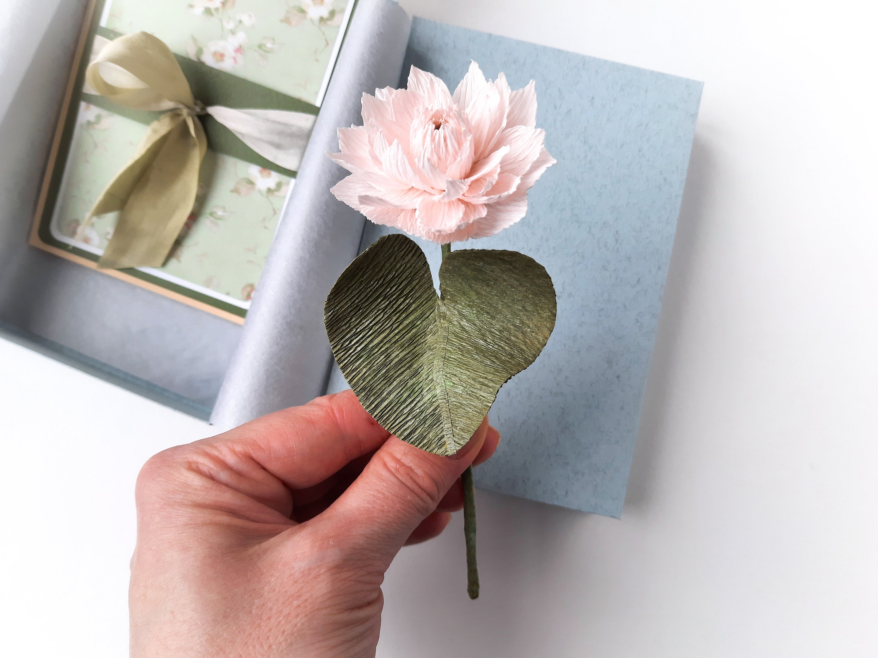 Set of 3 gift card holder cards with paper flowers in gift Etsy