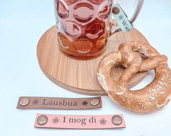 Personalized beer mug leather, Oktoberfest, folk festival, personalized gifts