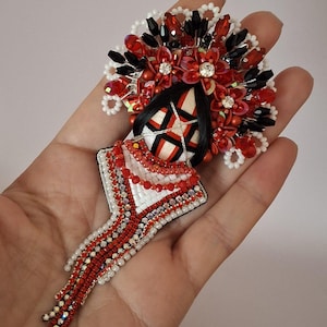 Motanka brooch brooches for women Ukrainian patriotic brooch embroidered brooch a motank doll an embroidered handmade souvenir