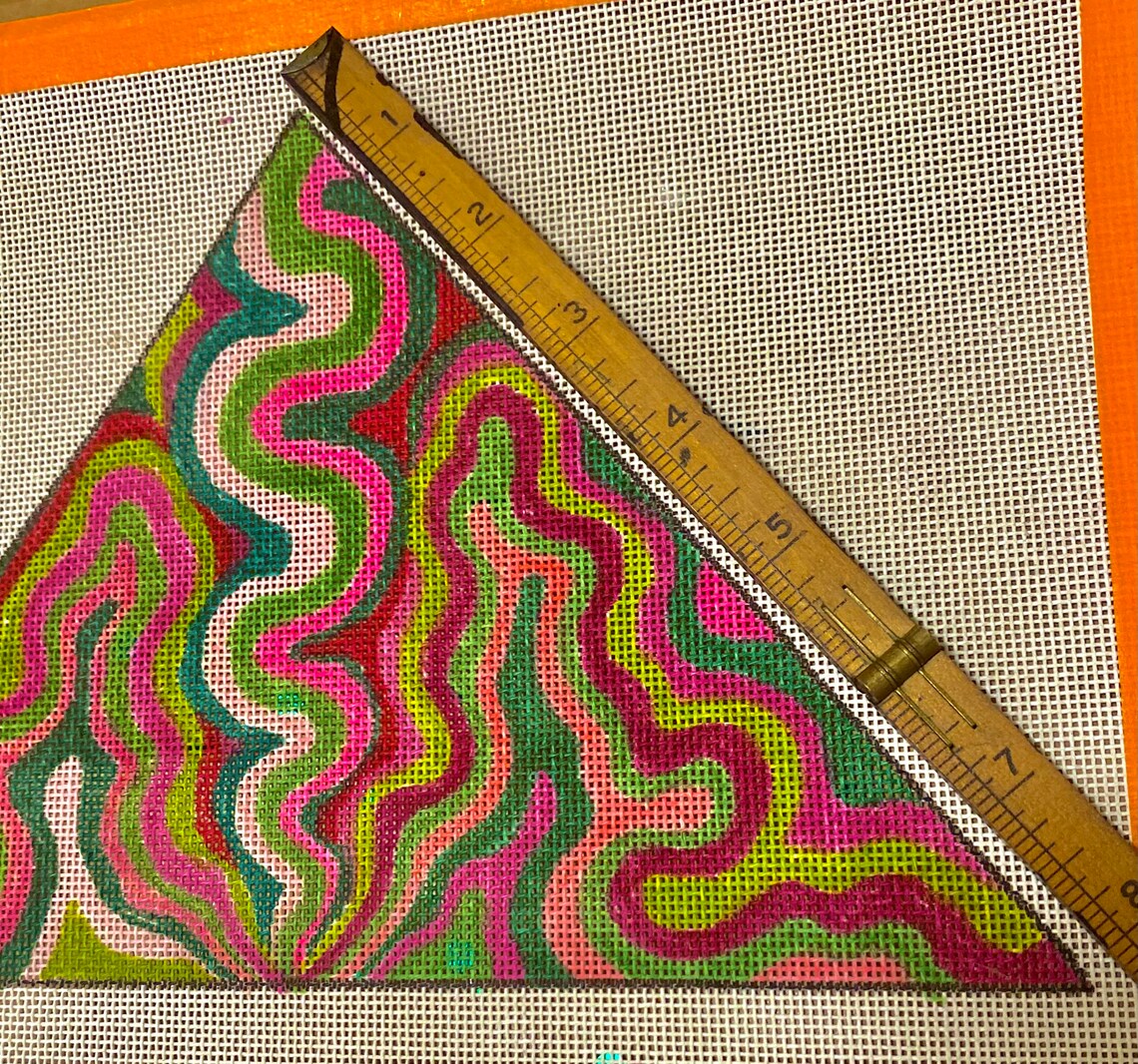Modern art needlepoint canvas hand painted needlepoint | Etsy