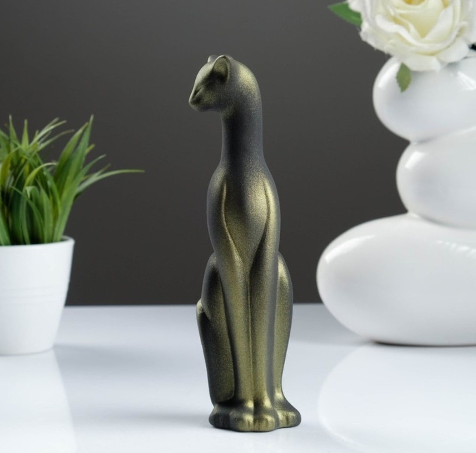 Cat candle silicone mold 8.5 inches 19 cm / statue silicone Etsy