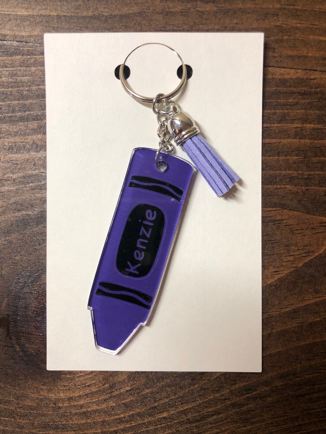 Crayon Key Rings Crayon Name Keychain - Etsy