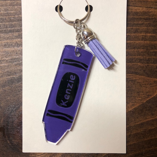 Crayon Name Keychain