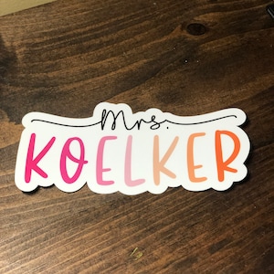 Last Name Stickers