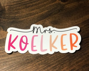 Last Name Stickers
