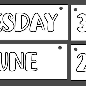 Black & White Flip Calendar
