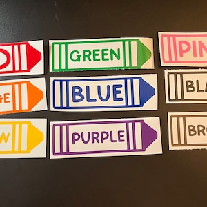 Crayon and Marker Labels