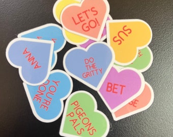 Custom Conversation Heart Stickers