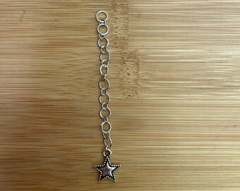 Sock Needle Size Chain Row Counter with Star Charm