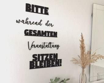 Funny wall sign WC Wallart wall art wall decoration mural hanging decoration wall decoration 3D printed self-adhesive