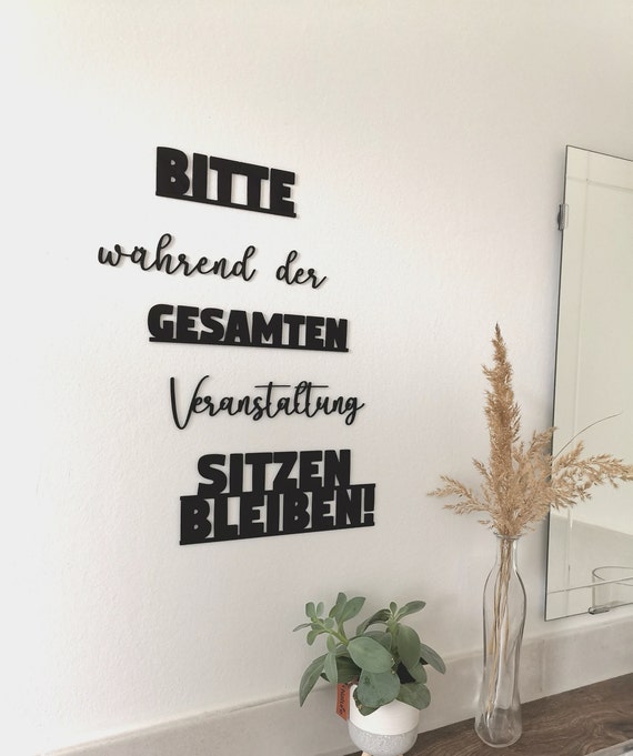 Lustiges Wandschild WC Wallart Wandkunst Wandeko Wandbild hängende Dekoration  Wanddekoration 3D gedruckt selbstklebend