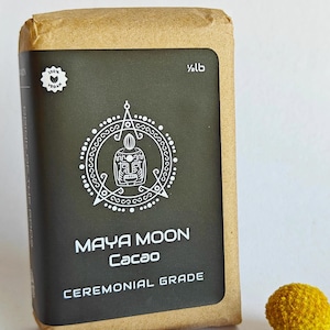 Zeremonieller Kakaoblock - Vegane Schokoladenalternative - 0,5 Pfund Bio-Maya-Kakao für rituelle Getränke, tägliche Elixiere und Kakaozeremonien