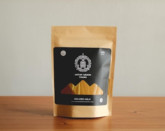 Organic Golden Milk Blend: Turmeric, Ginger, Cinnamon - Handcrafted Vegan Superfood Powder