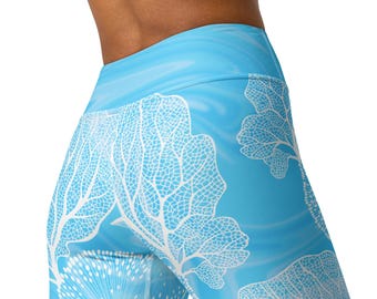 Coral Reef Leggings Edith: High Waist Swim, Yoga, Scuba Diving Pants