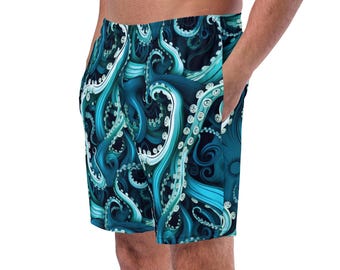 Ursula Octopus Recycled Swim Trunks: Eco-Friendly Men's Boardshorts