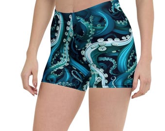 Ursula Octopus Swim Shorts – Women’s Low Waist Shorts with UPF 50+ Sun Protection