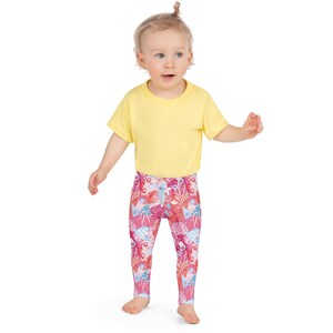 Coral Reef Kids Leggings: UPF 50+ Sun Protection