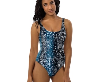 Whale Shark One-Piece Swimsuit - Scuba Diving Swimwear - Eco-Friendly & Quick-Dry Bathing Suit - Shark Pattern - Chlorine-resistant