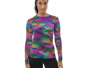 Parrotfish Women's Rash Guard: UPF 50+ Sun Protection Swim Shirt, Scuba Diving Fashion