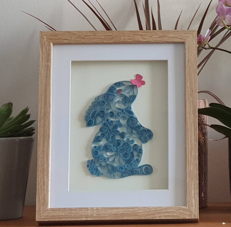 Paper quilled rabbit Etsy