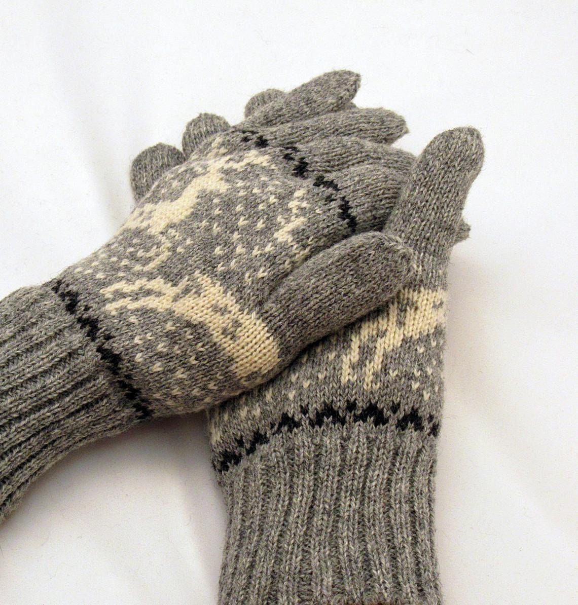 Knitted Gloves Handmade Wool gloves North Stars Norwegian Etsy