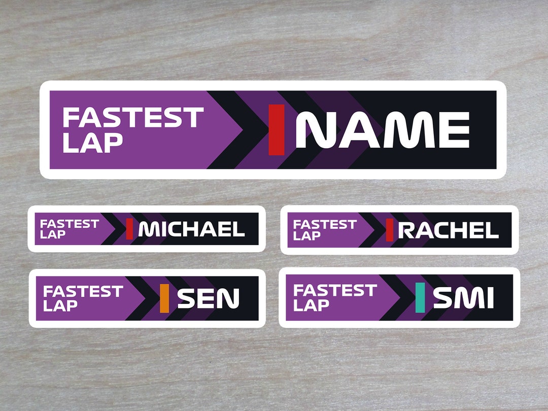 Personalized Fastest Lap Stickers Custom F1 2023 Season Etsy