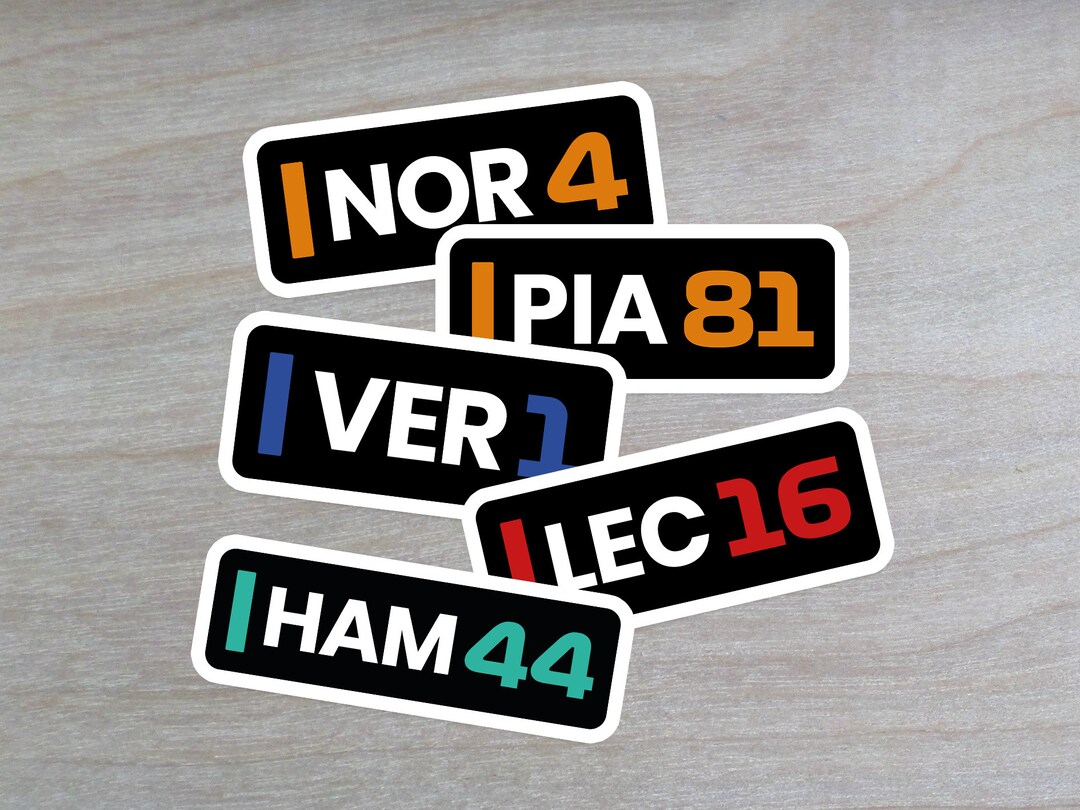F1 Drivers Sticker 2024 Season Formula One Racing Drivers Car Decal ...