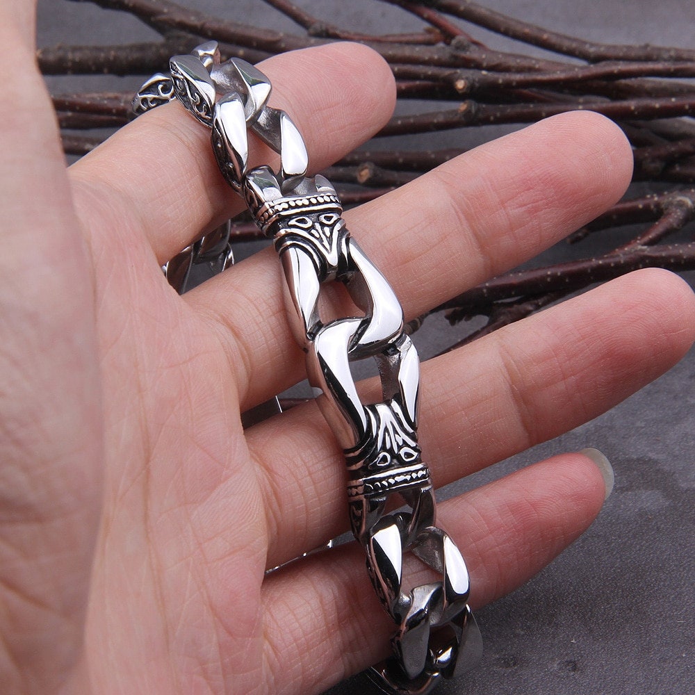 Vikings Vikings Bracelet Stainless Steel Bracelet Curb Etsy
