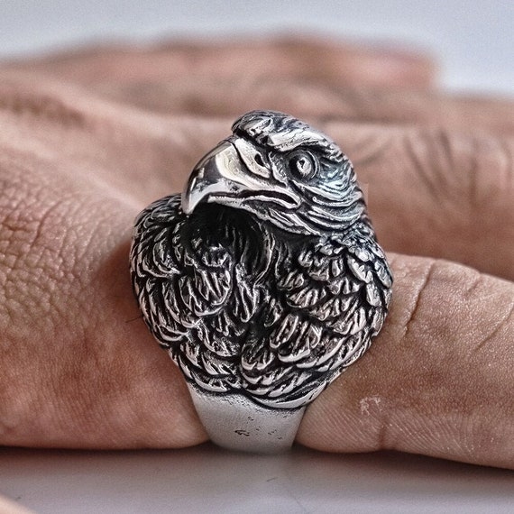 Stainless steel online eagle ring
