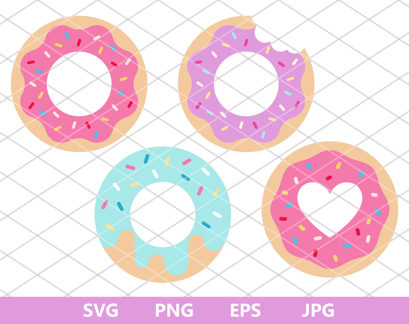 Download Donut SVG Donut Clipart Doughnut Svg Donut SVG Bundle | Etsy