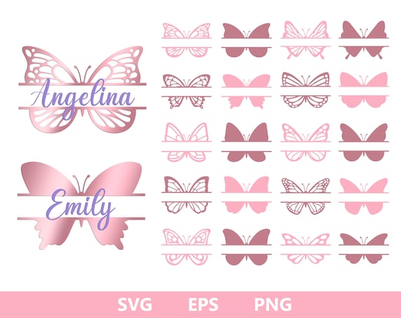 Download Butterfly Monogram SVG Butterfly Split Monogram SVG ...