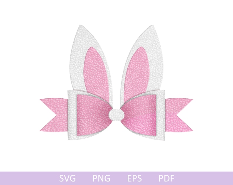 Bunny Bow Bundle SVG Bunny Ears SVG Hair Bow Template Bow | Etsy