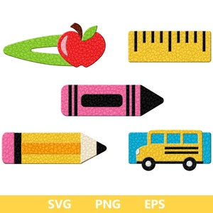 Back to School Snap Clip SVG, Snapclip Template, Window Snap Clip, Scalloped Bow Template, Bow SVG, Bow Collection Svg, Files for Cricut
