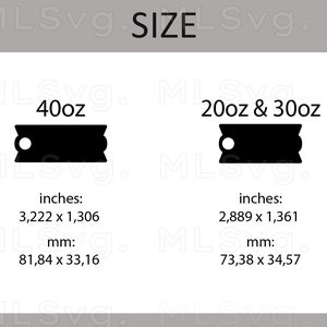 May include: Two black and white images of labels with the text "40oz" and "20oz & 30oz" printed on them. The labels are 3.222 inches by 1.306 inches (81.84 mm x 33.16 mm) and 2.889 inches by 1.361 inches (73.38 mm x 34.57 mm).
