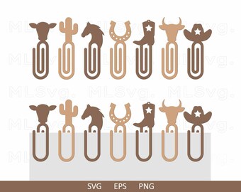 Western Bookmark Svg Files, Book lover laser files, Cowboy Svg File, Scrap Buster Laser Svg, Laser File Svg, Büroklammer Svg