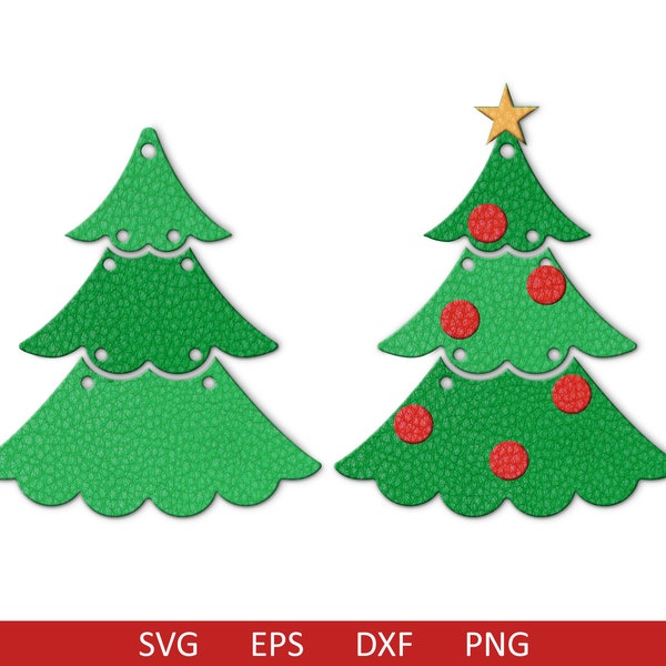 Christmas Tree Earring SVG, Christmas Earrings SVG, Earring Cut File, Faux Leather Earrings, File For Cricut, Glowforge Svg, eps, jpg, png