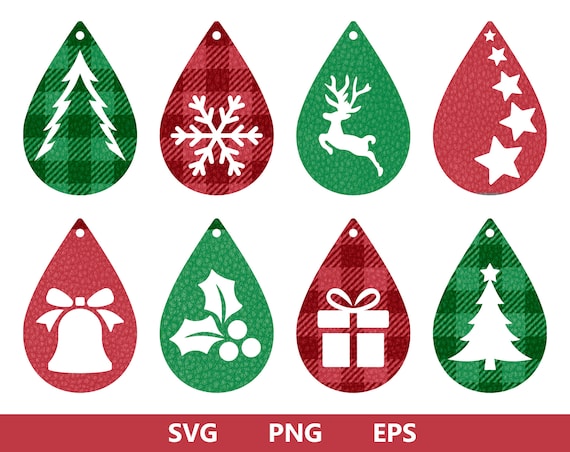 Christmas faux on sale leather earrings