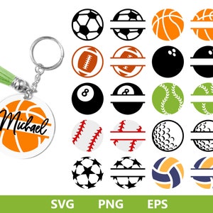 Llavero de pelota deportiva svg, pelota deportiva svg, patrón redondo svg, patrón de llavero SVG, llavero svg, svg de fútbol, svg de fútbol, baloncesto png