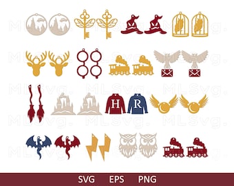 Magic Earrings SVG Bundle, Wizzard Ornaments Earrings SVG, Faux Leather Earrings SVG, Glowforge Svg, Cricut Leather Earrings, Earrings Svg