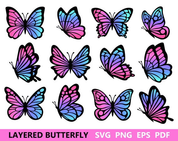 Monarch Butterfly SVG, PNG, PDF, Butterfly Bundle, Butterflies PNG