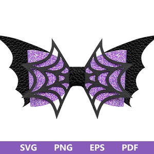 Halloween Bow SVG, Bat Bow SVG, Spiderweb Bow SVG, Halloween Cricut Svg, Cricut Cut Files, Bow Collection Svg, Hair Bow Svg, Bat Wings Bow
